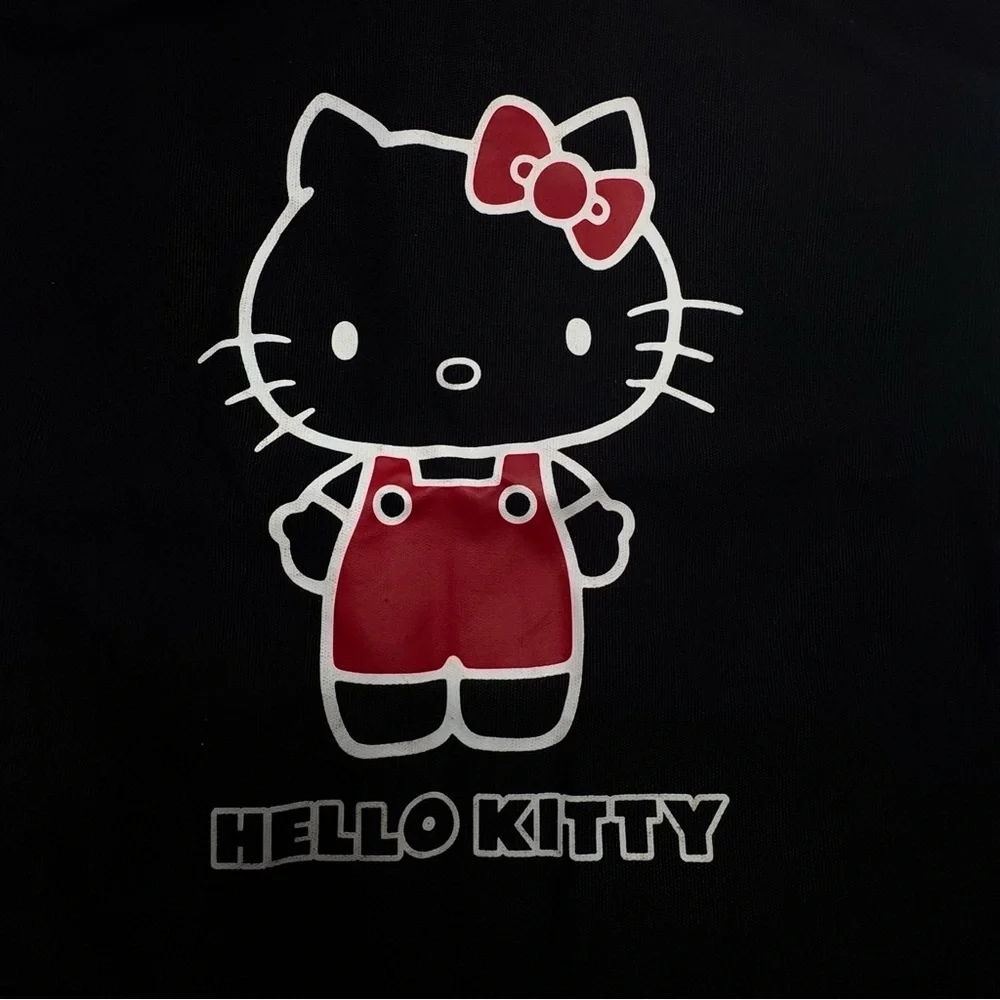 Genuine Hello Kitty Black Tote Bag with Red Accent New Without Tags